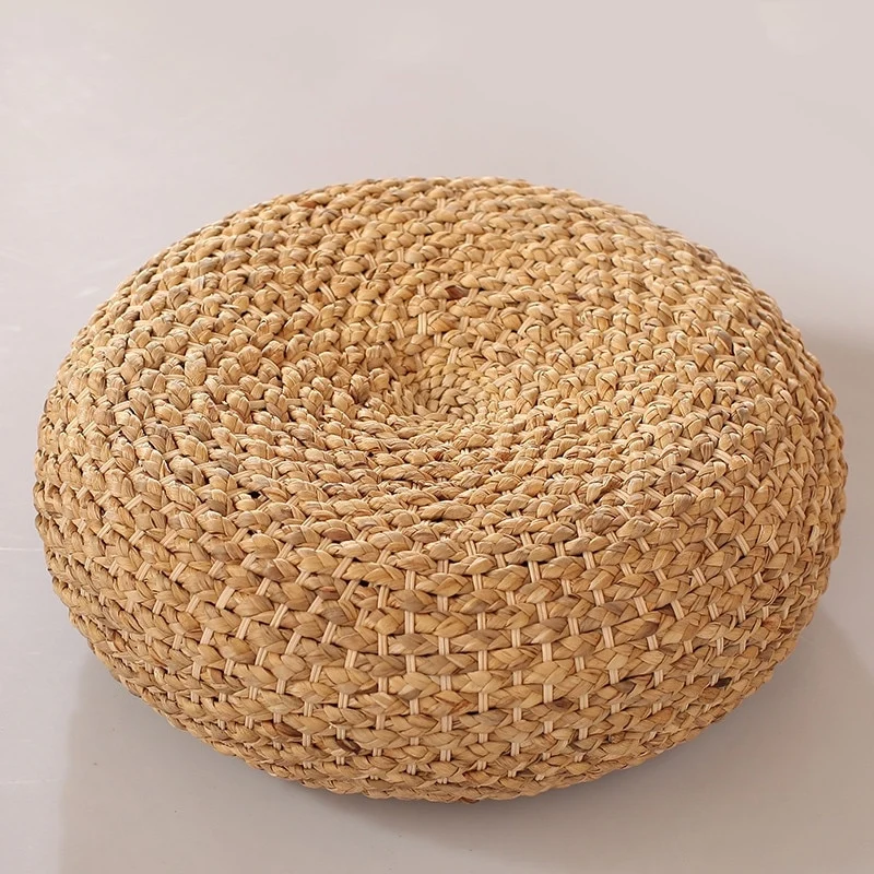 Coussin de Méditation Tatami en Paille Naturelle de Style Japonais