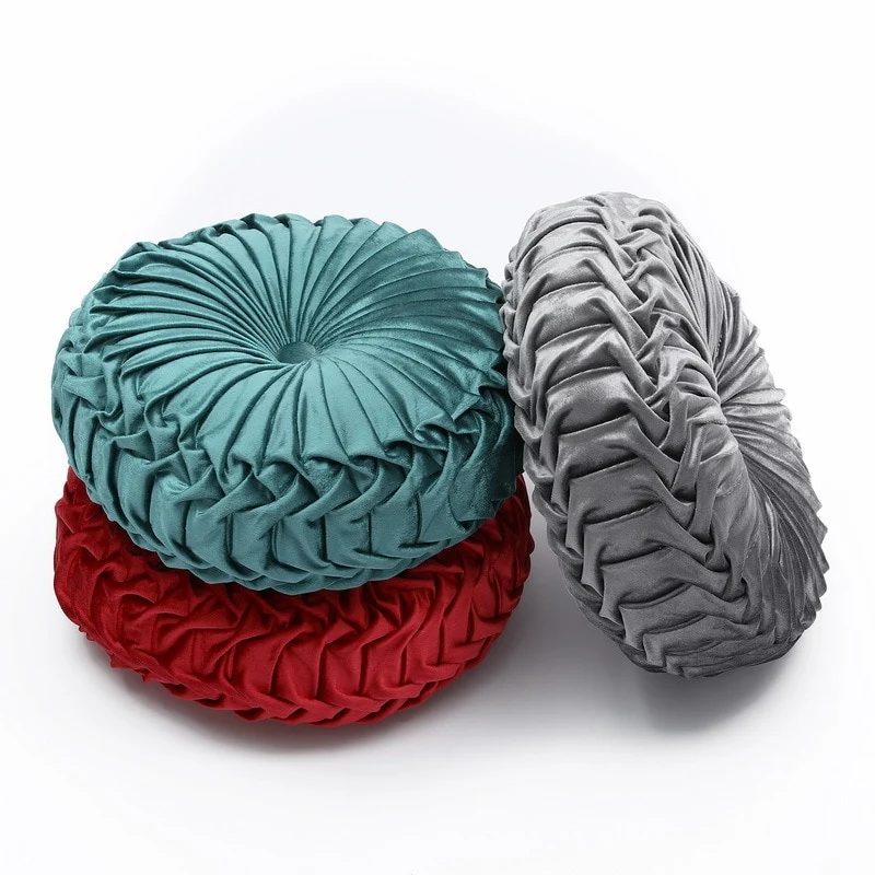 Coussin en Velours en Forme de Citrouille