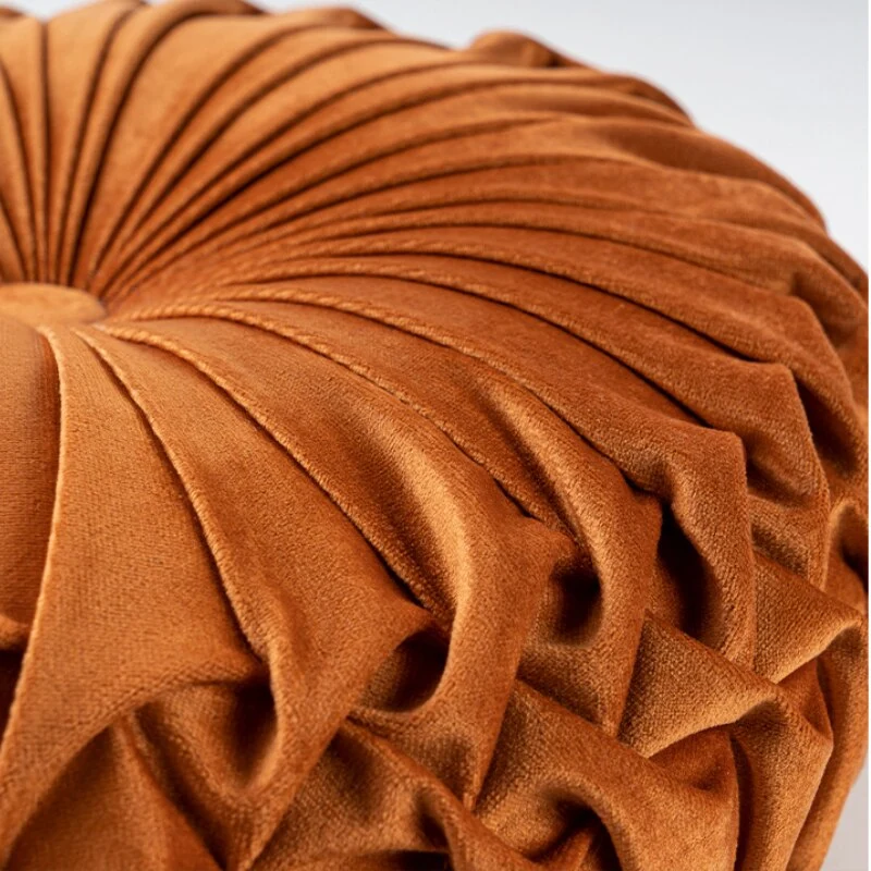 Coussin en Velours en Forme de Citrouille