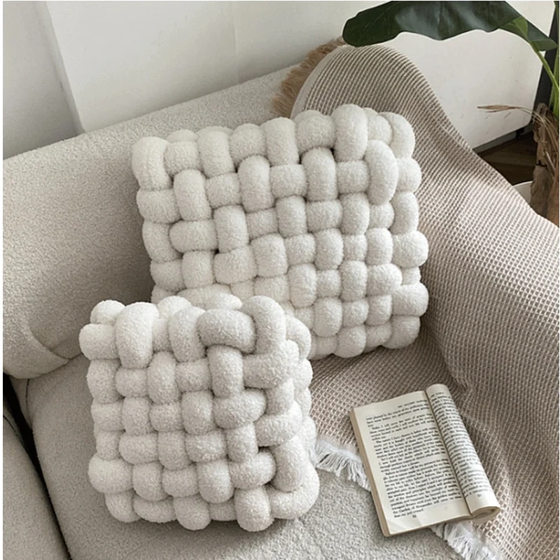Coussin de Méditation Nordique en Forme de Nœud Doux