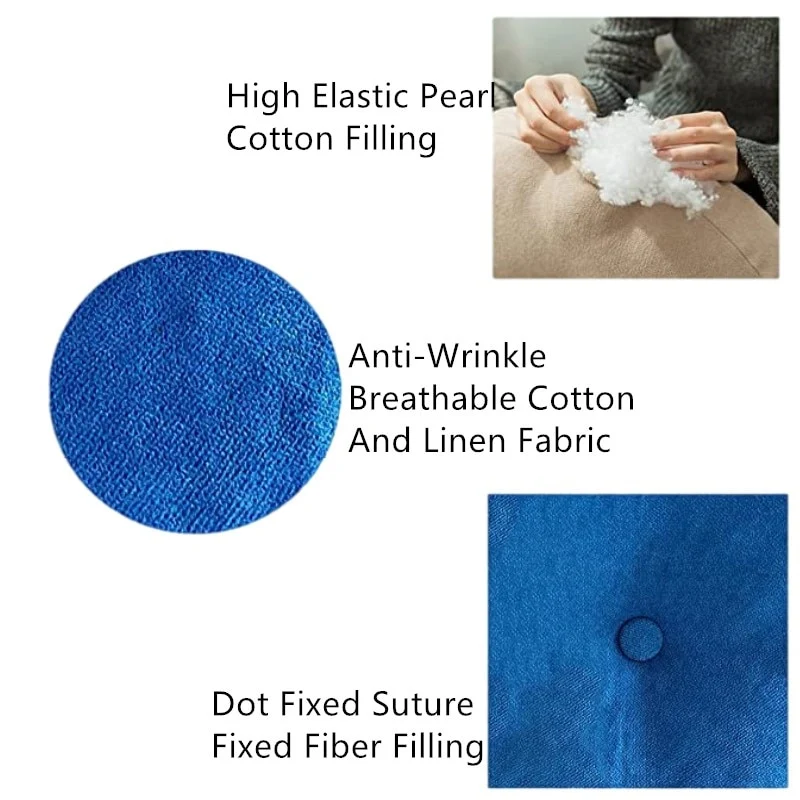 Grand Coussin de Méditation Rond en Lin Inyahome