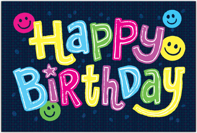 FOIL: HAPPY BIRTHDAY LETTERS ENCLOSURE CARD