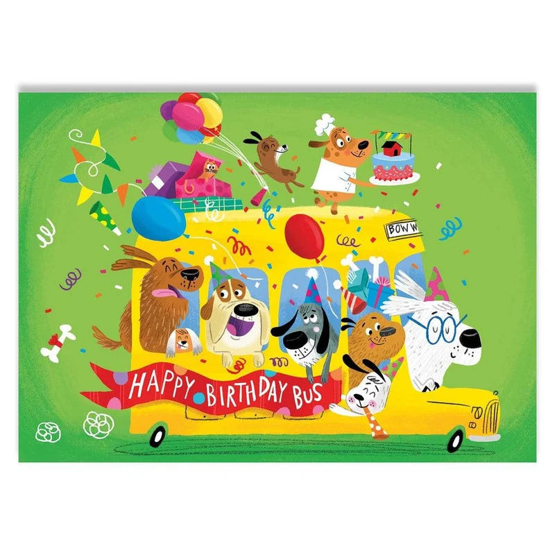 BIRTHDAY CARD: HAPPY BIRTHDAY BUS