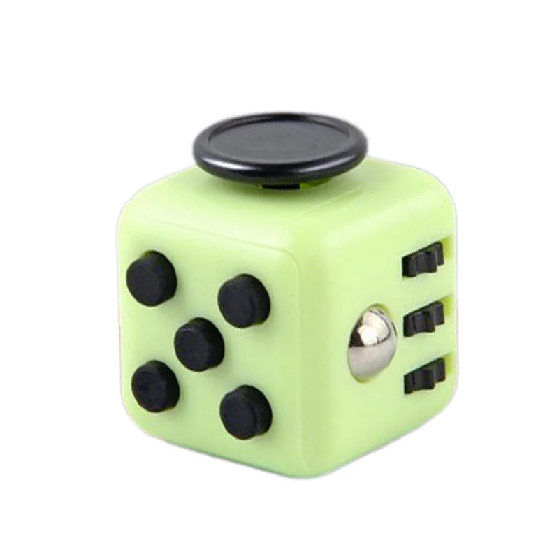 Cube anti-stress rose magnétique avec multiboutons