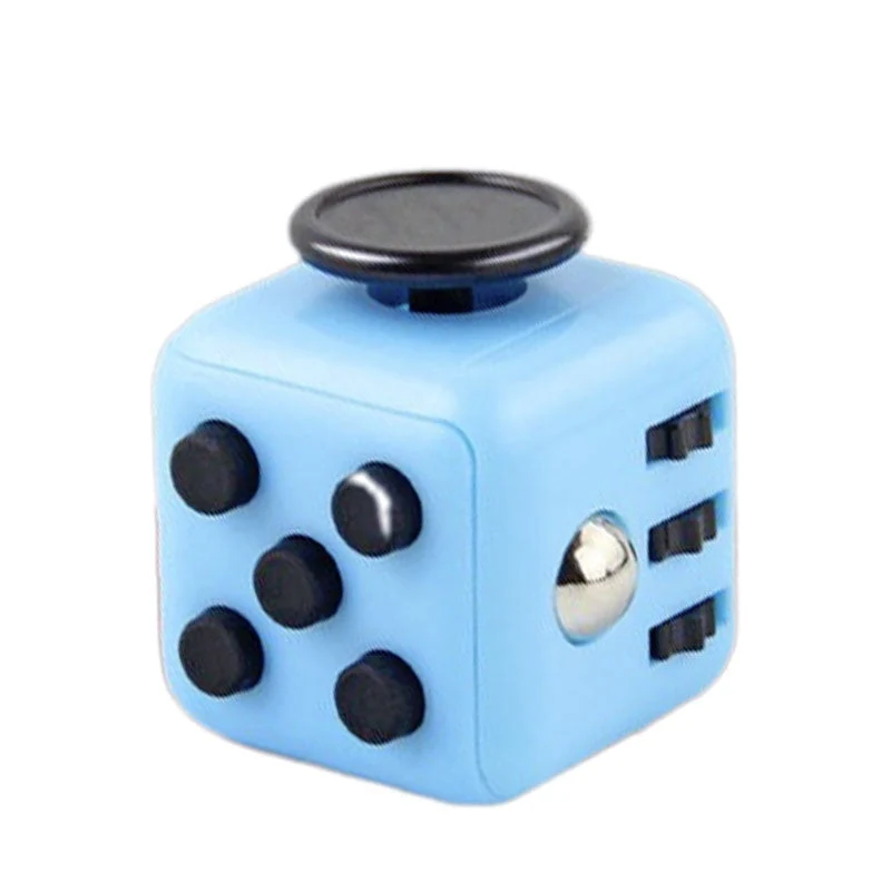 Cube anti-stress rose magnétique avec multiboutons