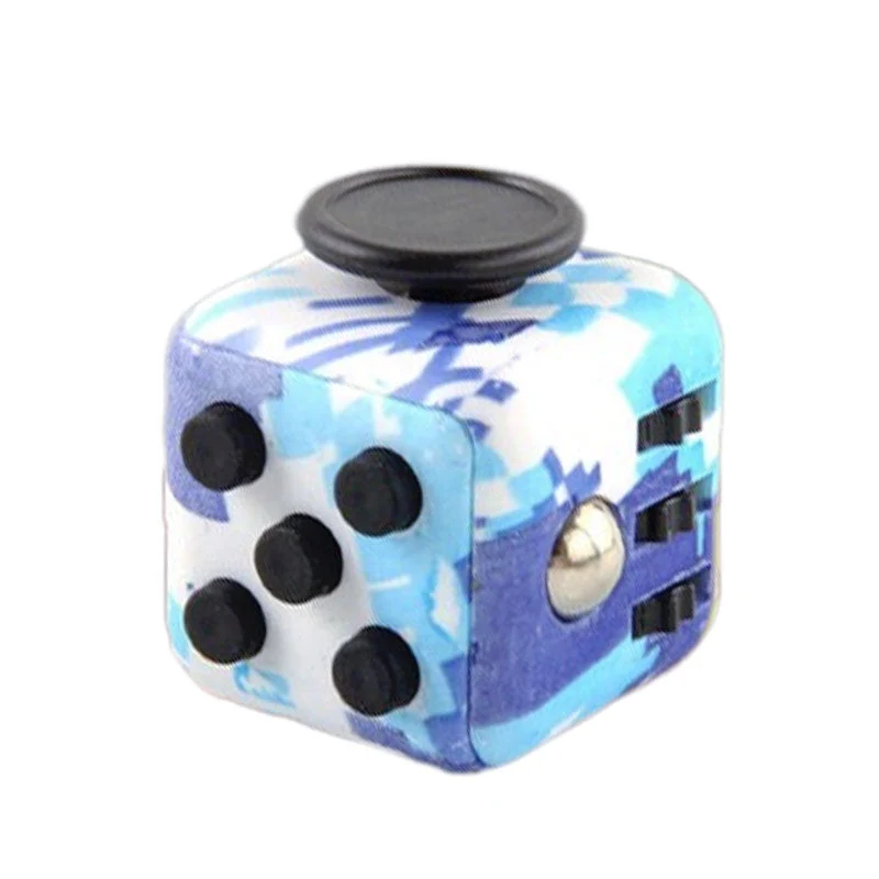 Cube anti-stress rose magnétique avec multiboutons
