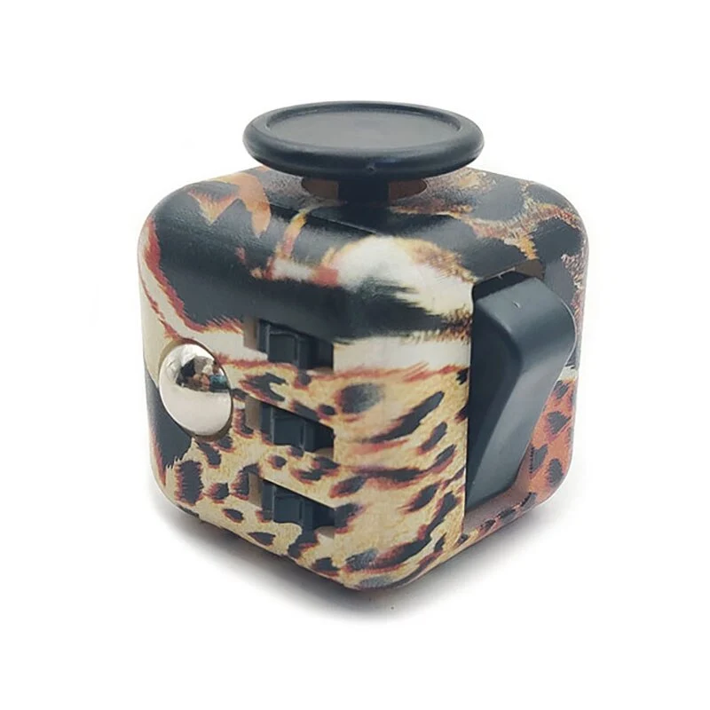 Cube anti-stress vert magnétique avec multiboutons