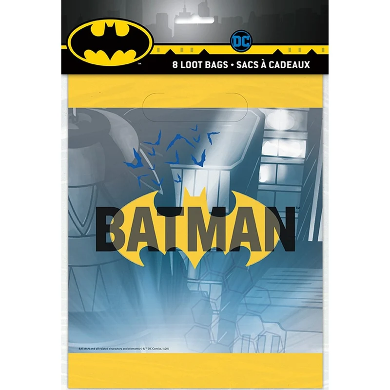 Batman Birthday Party Favour Bags, 8 Count