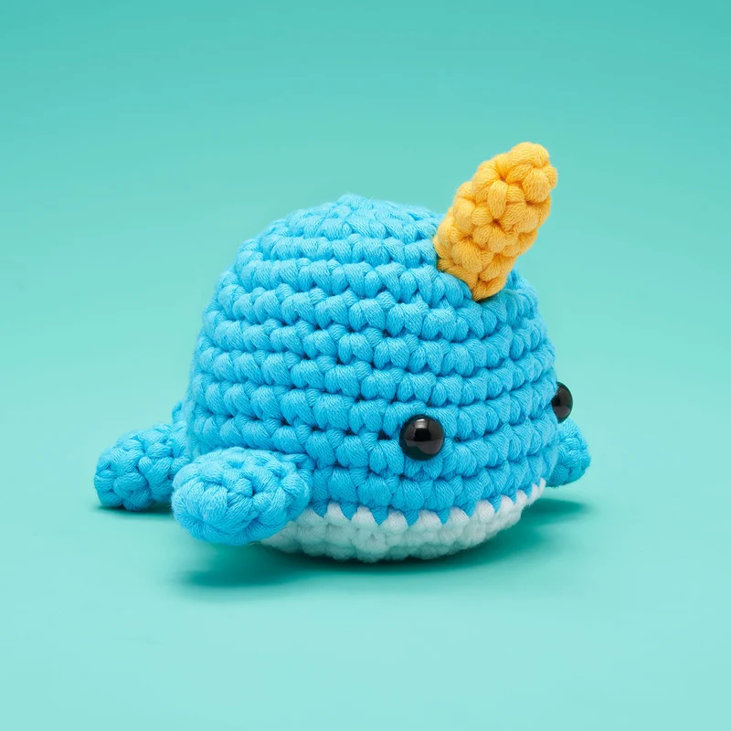 The Woobles Bjørn the Narwhal Beginner Crochet Kit