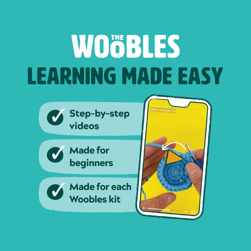 The Woobles Bjørn the Narwhal Beginner Crochet Kit