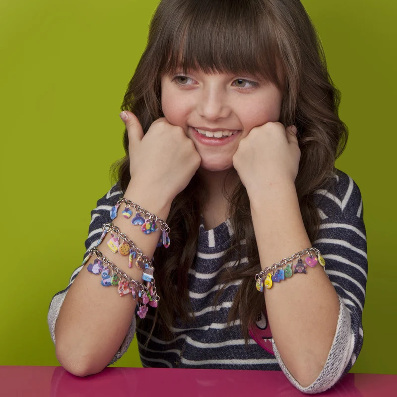 Craft-tastic DIY Puffy Charm Bracelet Making Kit 4 Bracelets