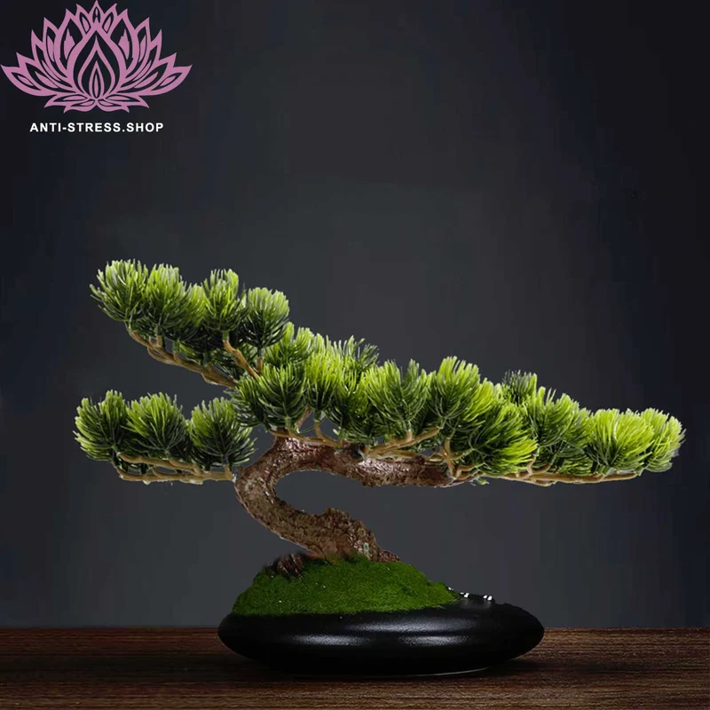 Bonsaï artificiel en bois massif