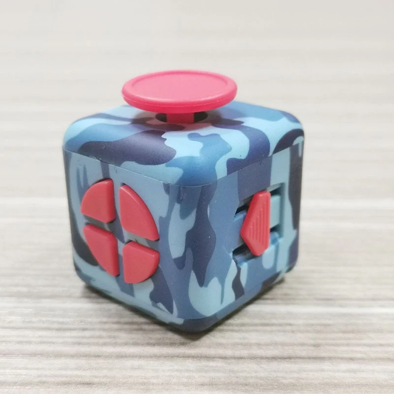 Cube Antistress Multiboutons Fingertoy Jaune