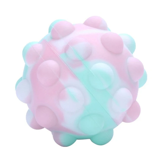 Balle antistress colorés 3D Pop It blanc