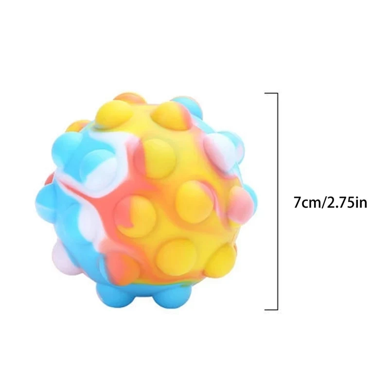 Balle antistress colorés 3D Pop It blanc