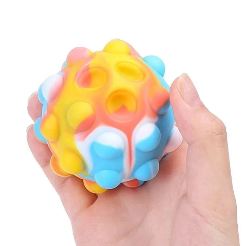 Balle antistress colorés 3D Pop It blanc