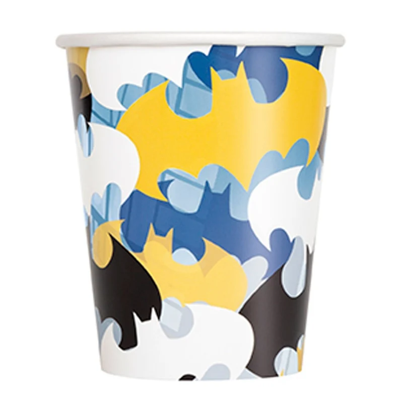 Batman Birthday Party Paper Cups, 9 Oz, 8 Count
