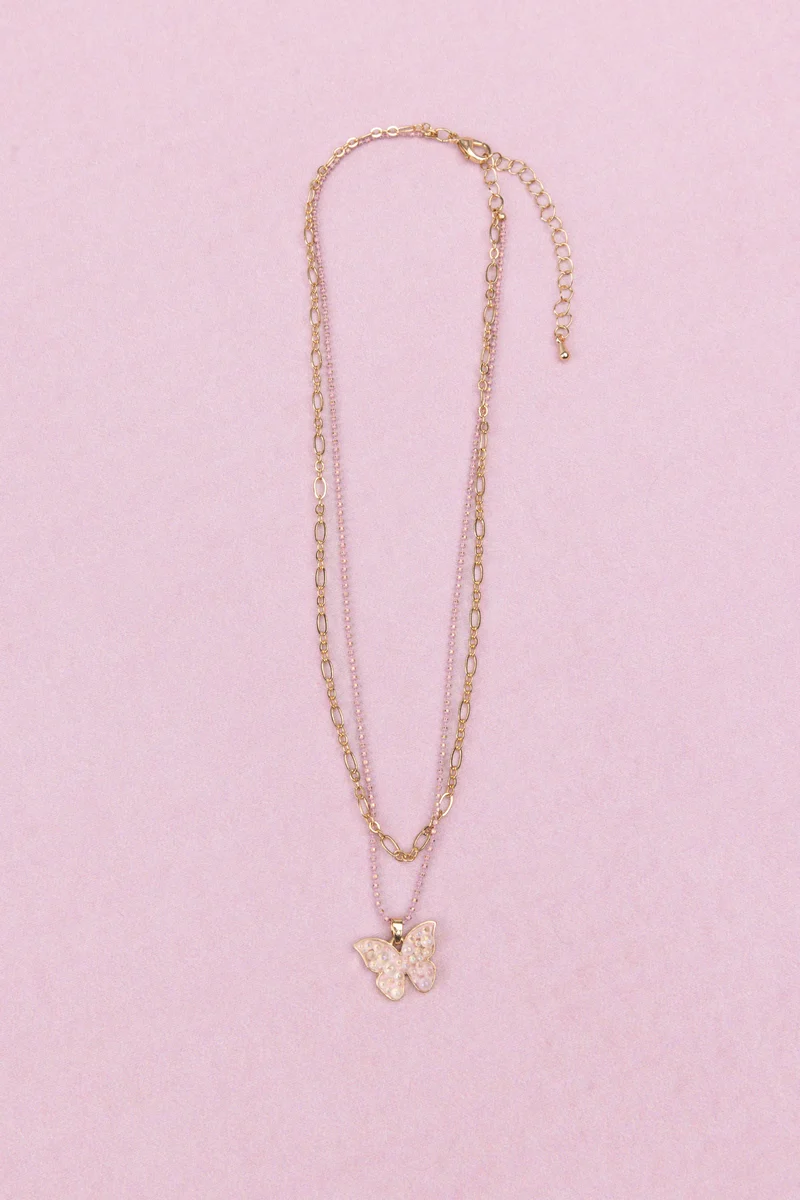 Bubbly Butterfly Necklace