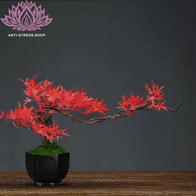Bonsaï artificiel fleurs d'érable