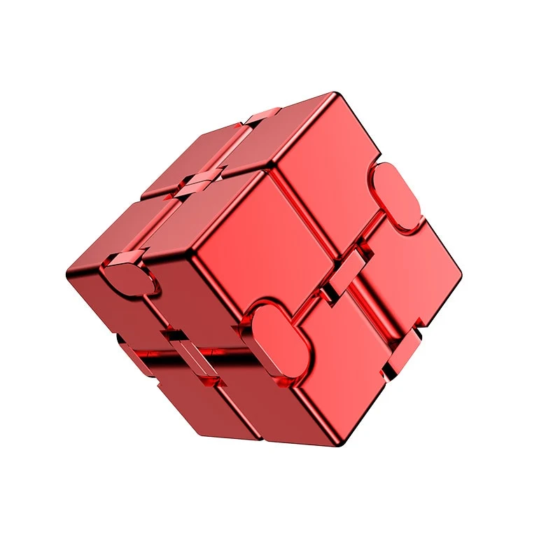 Cube infini antistress métal