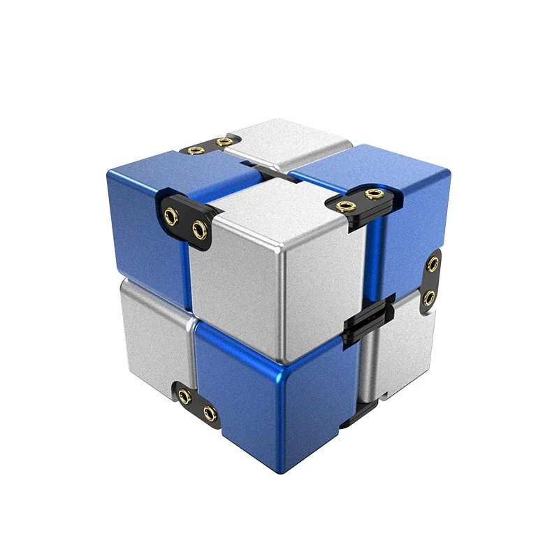 Cube infini antistress métal