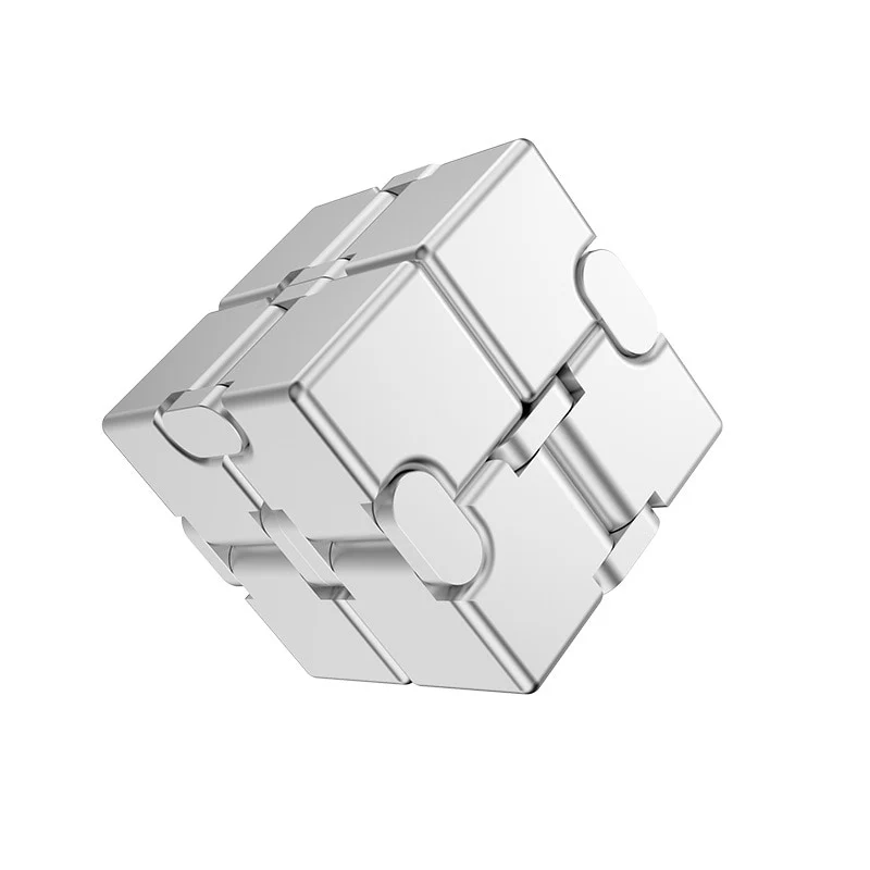 Cube infini antistress métal