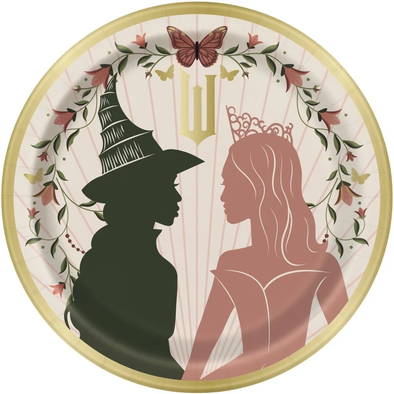 Wicked Small Round Dessert Paper Plates, 7 Inches, 8 Count