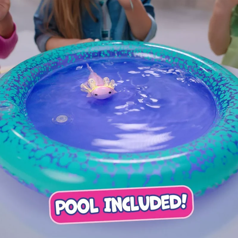 Fingerlings Interactive Baby Axolotl with Inflatable Pool