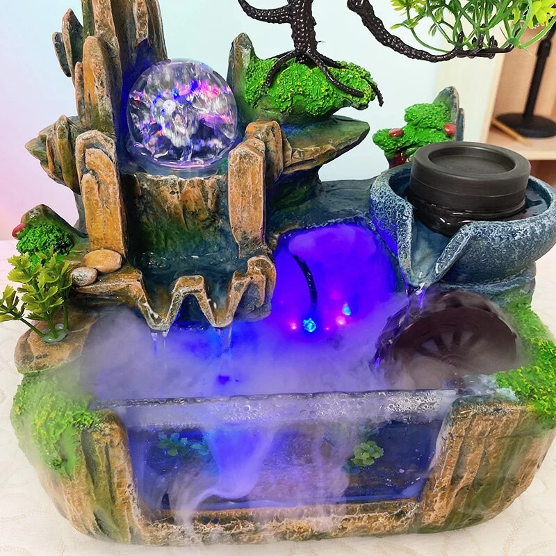 Fontaine et jardin zen