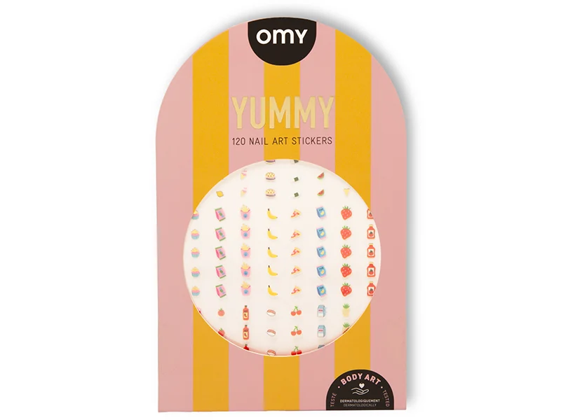 Stickers Nail art Yummy - Set de 120 stickers ongles OMY