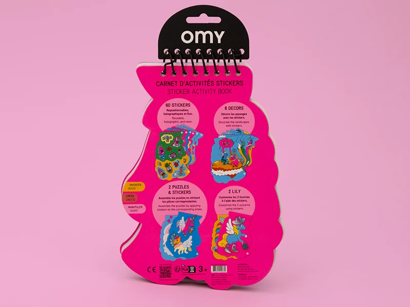 Carnet d'activité sticker - Lily la licorne