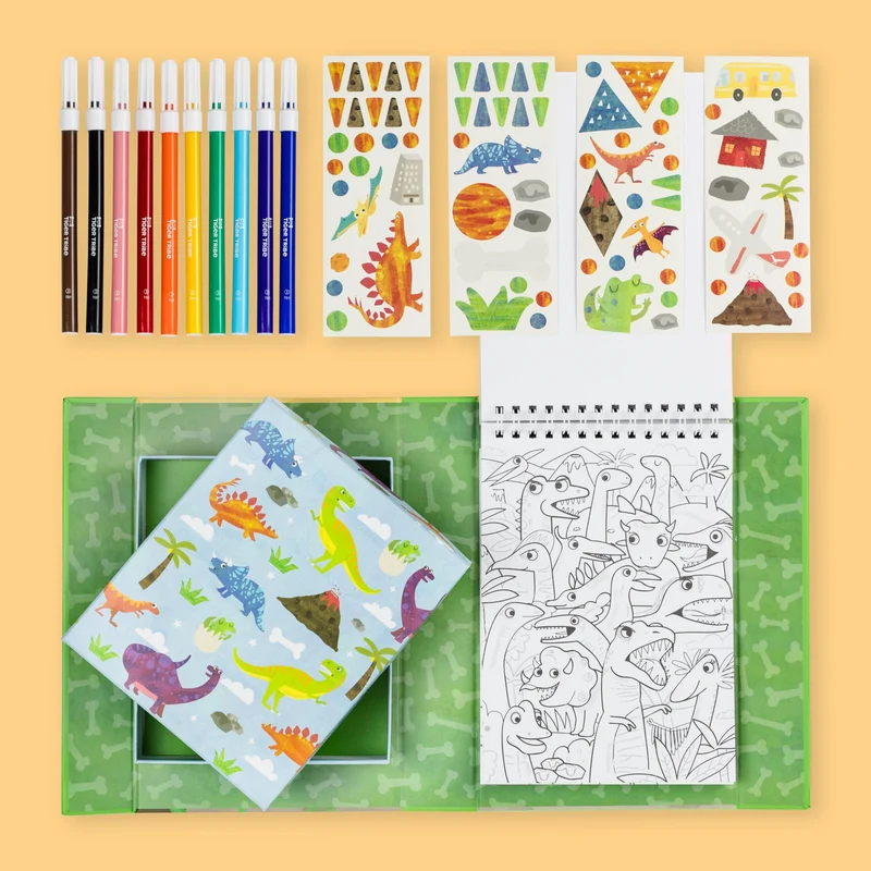 Tiger Tribe Dinosaur Colouring Set Activity Kit