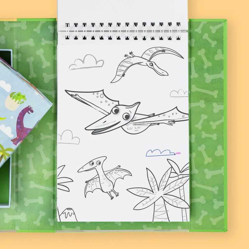 Tiger Tribe Dinosaur Colouring Set Activity Kit