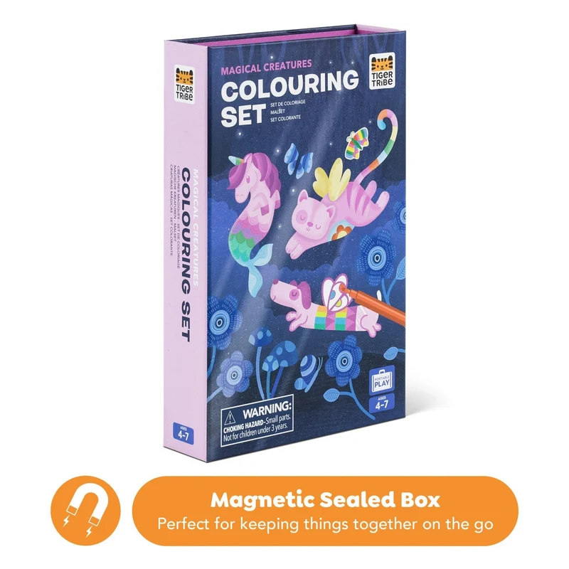 Tiger Tribe Magical Creatures Colouring Set With Markers and Stickers