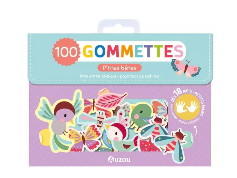 Pochette de 100 gommettes - P'tites bêtes - Auzou
