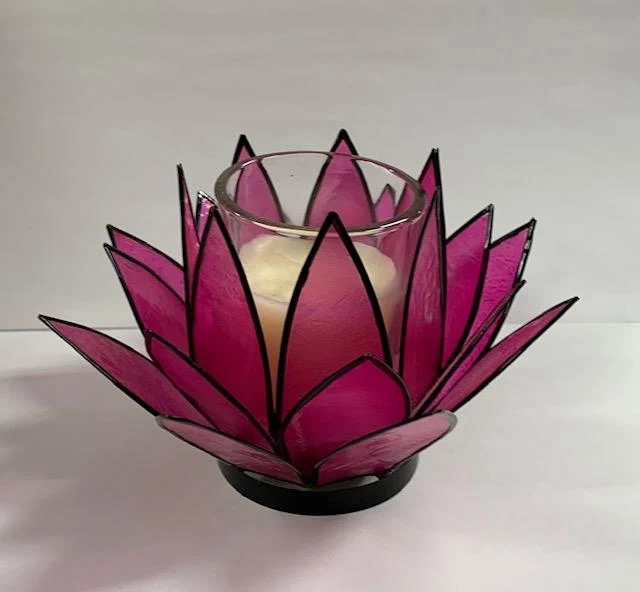 Candle Holder Capiz Flower / Bougeoir Fleur de Capiz