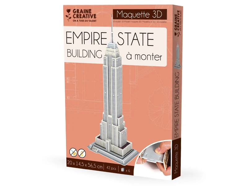 Maquette 3D Empire State Building en mousse à construire