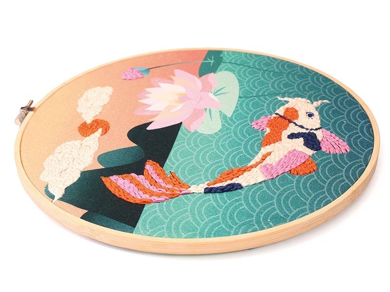 Kit punch needle carpe koi - Graine Creative