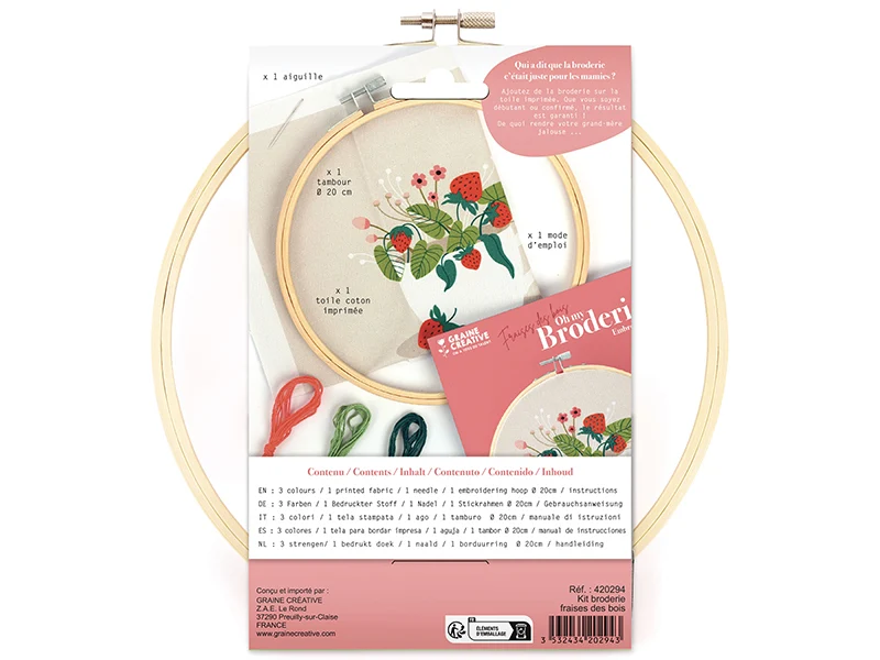 Kit broderie partielle - Fraise des bois