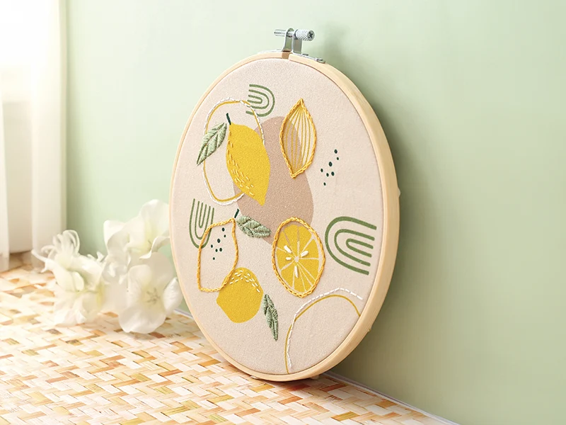 Kit broderie partielle - Citron