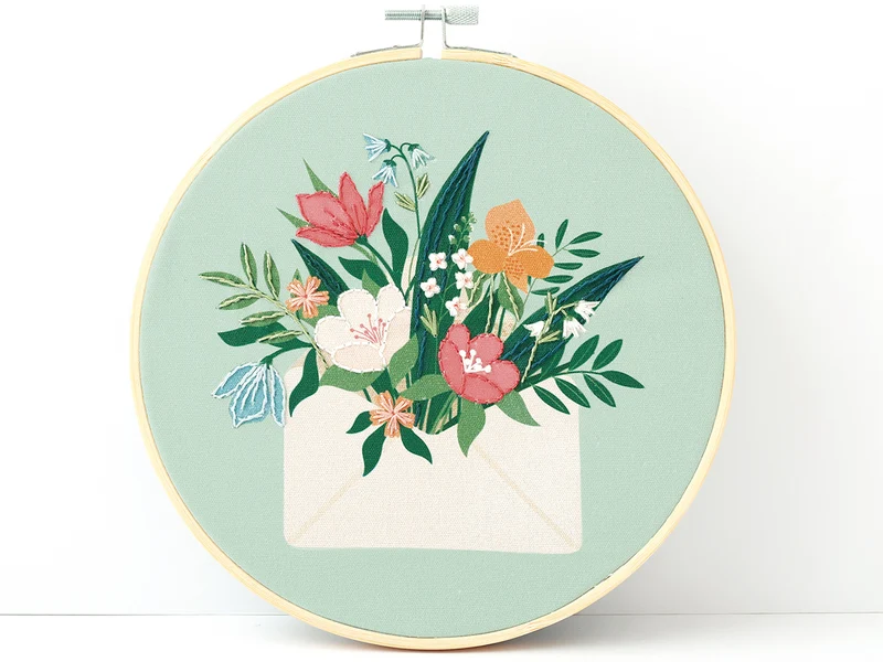 Kit broderie partielle - Bouquet