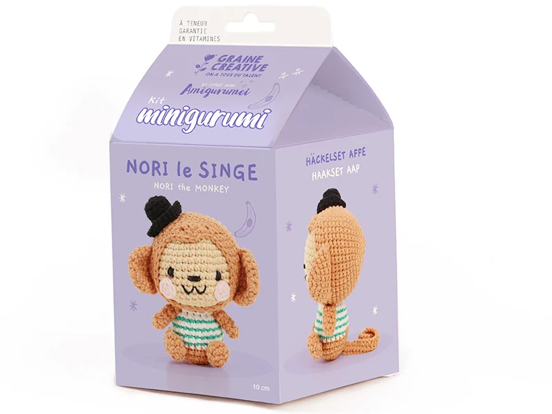Kit Minigurumi singe Nori - Graine Creative