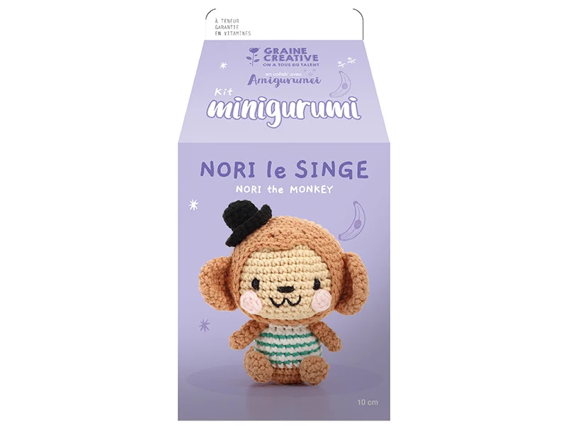 Kit Minigurumi singe Nori - Graine Creative