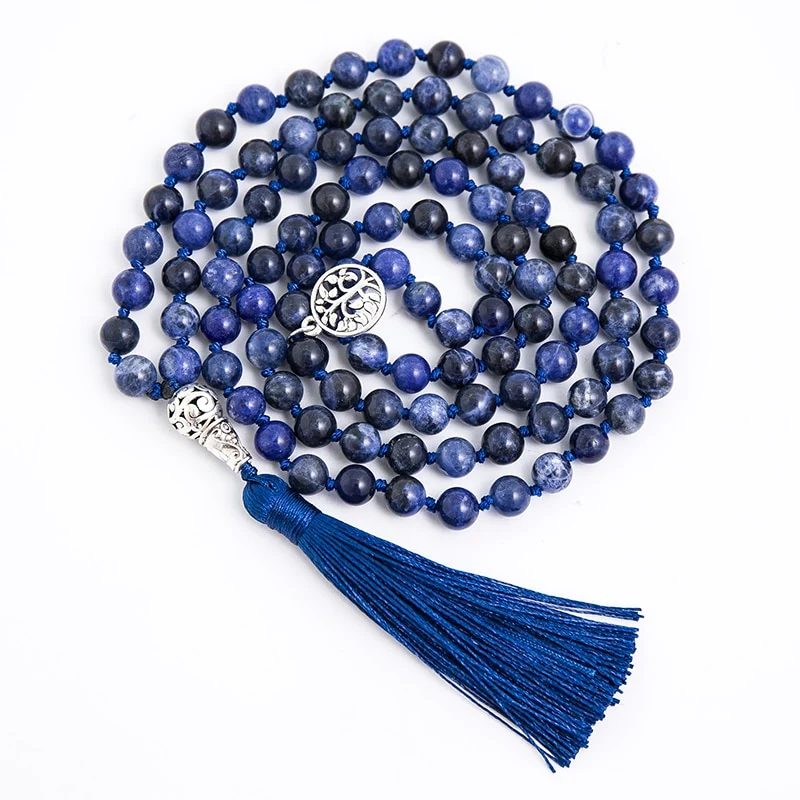 Collier Mala 108 pierres naturelles