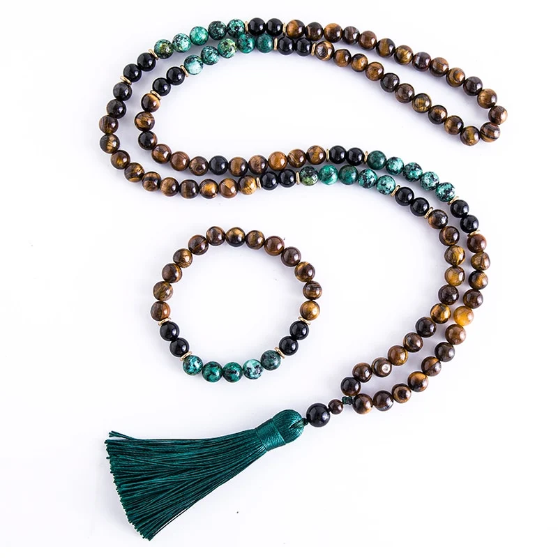 Collier mala tibétain pour méditer