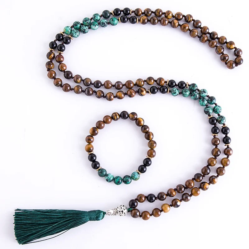 Collier mala tibétain pour méditer