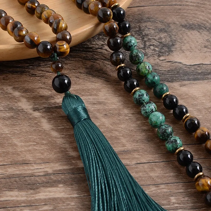 Collier mala tibétain pour méditer