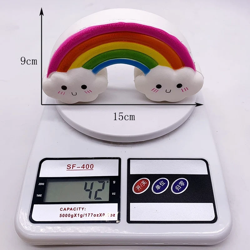 Squishie antistress Arc-en-Ciel kawai à écraser