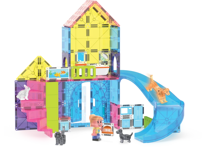 Magna-Tiles Pet Playhouse 50 Piece Magnetic Building Set