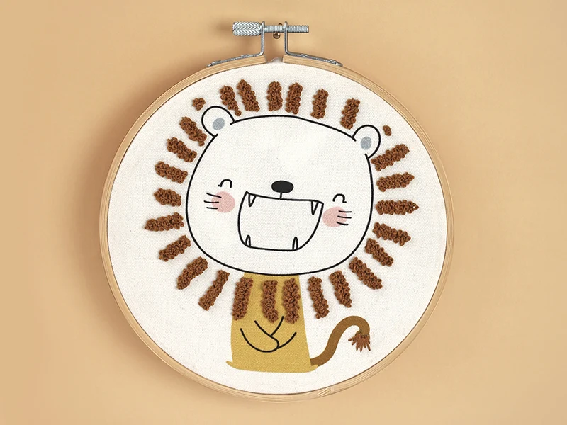 Kit de broderie partielle - Lion (Débutants)